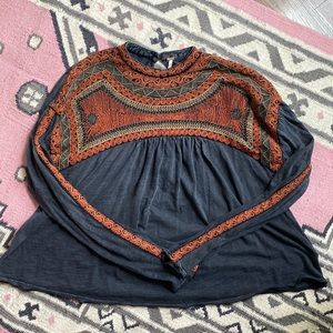 Free people embroidered babydoll too
